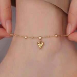 Rosy Heart Anklet
