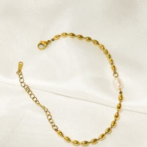 Pearl Bean Chain Bracelet